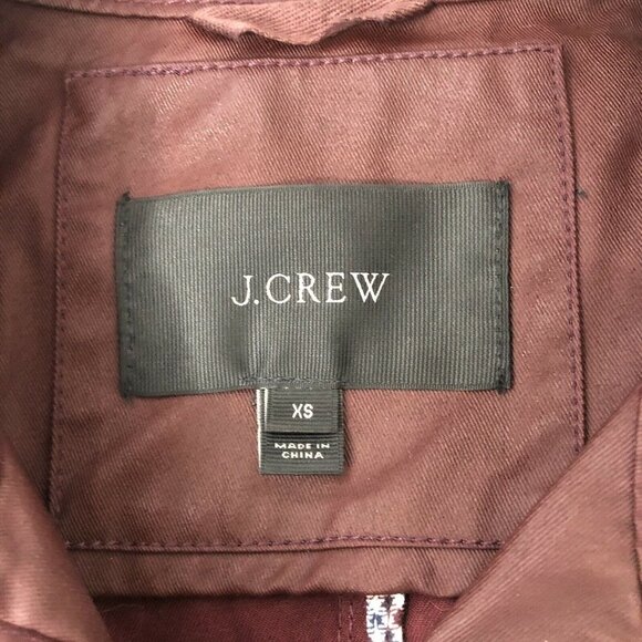 J. Crew Womens Size XS Deep Burgundy The Downtown Field Jacket Style 19034 - Picture 5 of 5